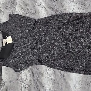 Black silver mini dress sleeve less